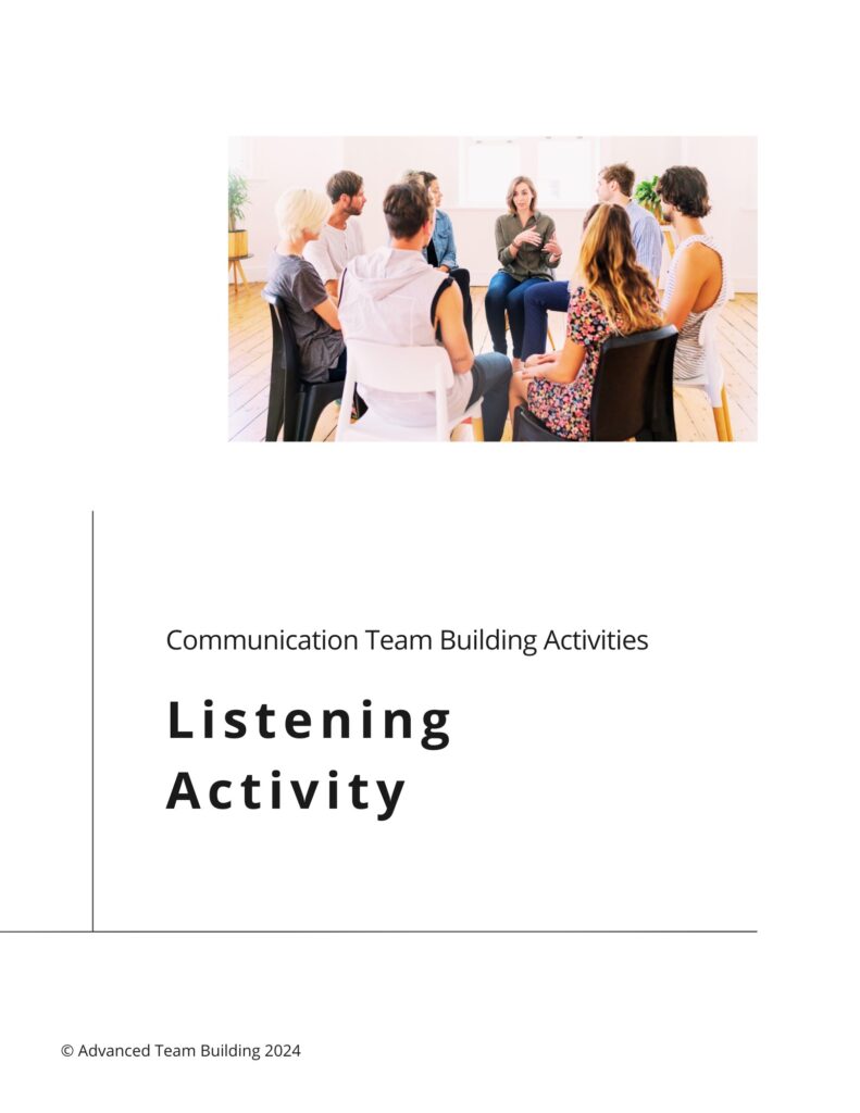 Listening Activity - Communication Team Building Activities Downloads - Advanced Team Building